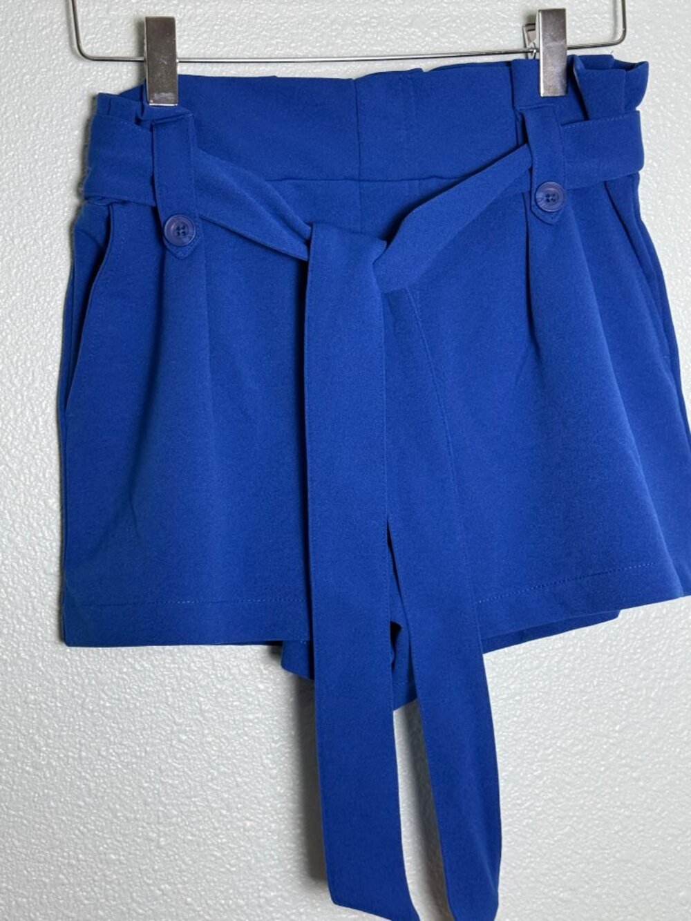 Sincerely Jules Paper Bag Blue Shorts Size Small - Picture 3 of 10